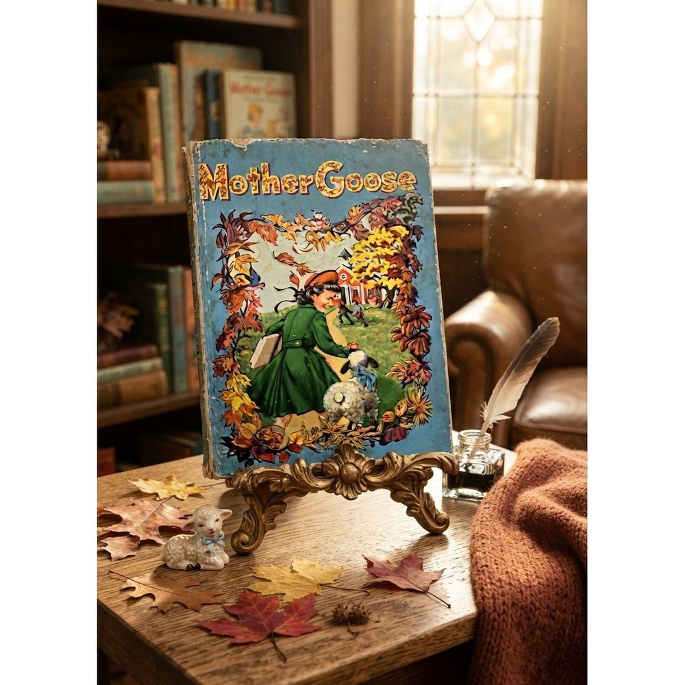 Vintage 1953 Mother Goose Complete Book of Nursery Rhymes Whitman Publishing
